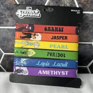 Official Hot Topic Steven Universe Rubber Bracelet Set Bioworld